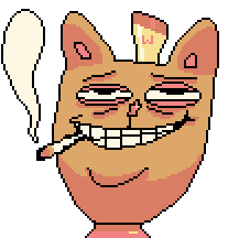 Burgerpants from Undertale smoking.